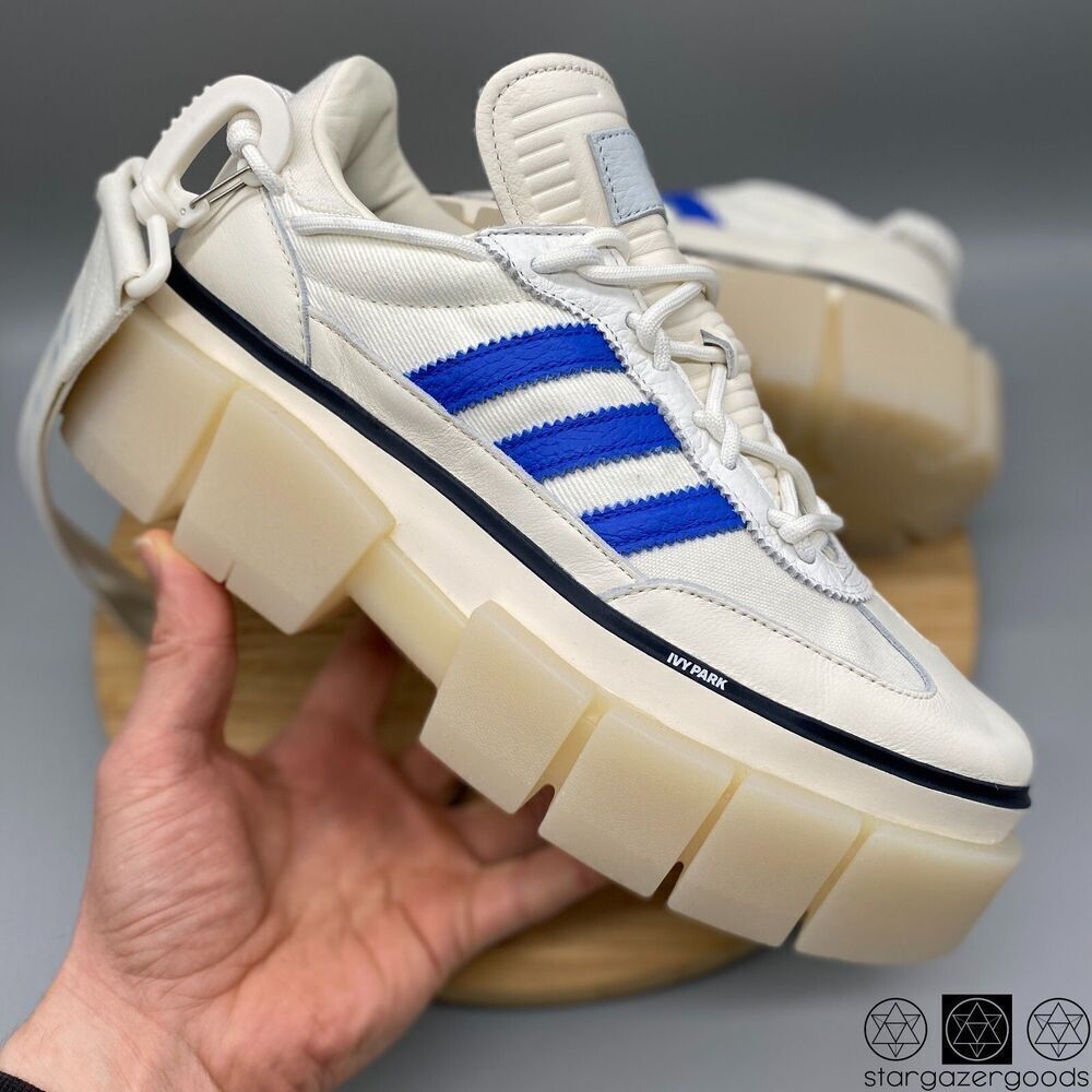 Adidas Shoes Ivy Park Beyonce Super Sleek Platform White Blue GZ3890 Womens 11 - Picture 2 of 16